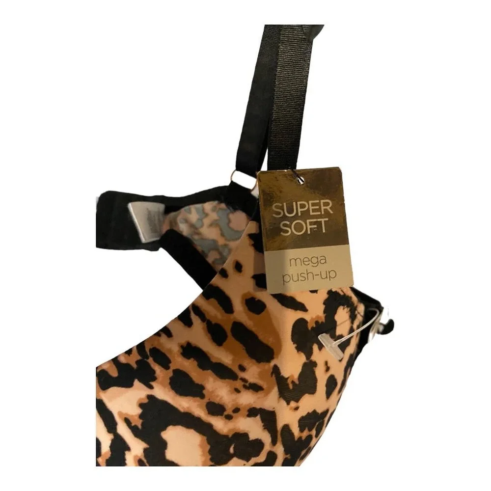 NWT Marilyn Monroe Bra 34C Leopard Animal Print Padded Lined Underwire Molded - Picture 3 of 4